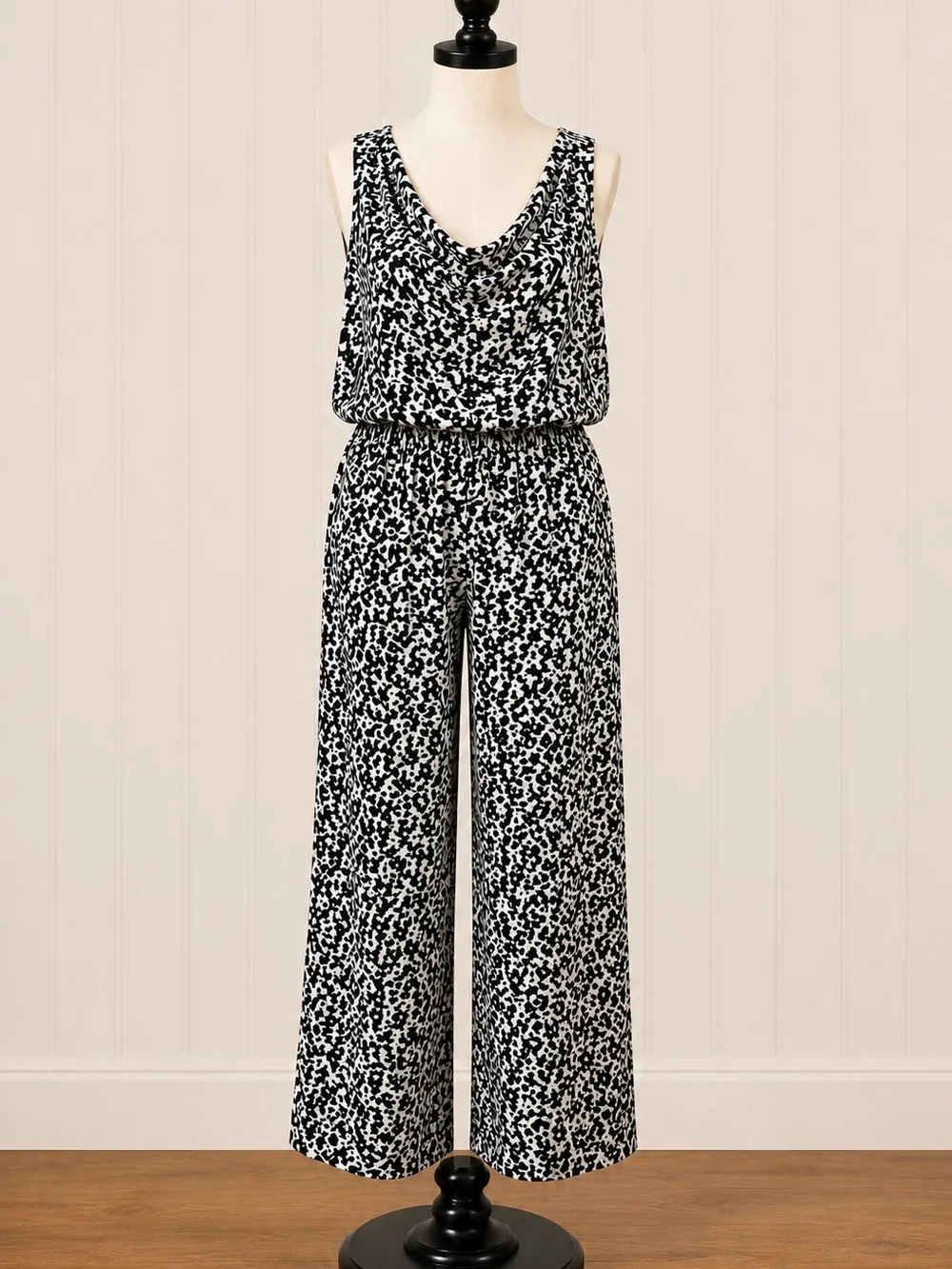 Black & White Printed Jumpsuit